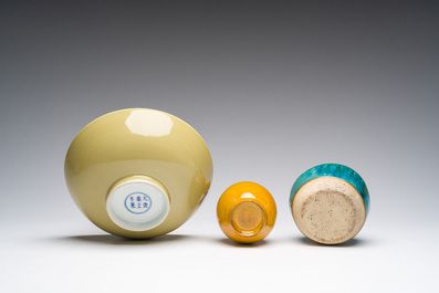 Seven Chinese monochrome wares, 18th/20th C.