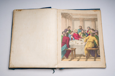 Nicolas Henri Jannin (1816-...): 'Histoire Sainte' and 'Histoire de N. S. J&eacute;sus-Christ', 64 coloured lithographs, Librairie L. Hachette, ca. 1865