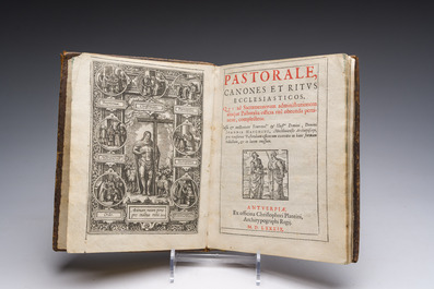 Joannes Hauchin (1527-1589): 'Pastorale, canones et ritus ecclesiasticos,...', Antwerp, Plantin press, ex officina Christophori Plantini, 1589