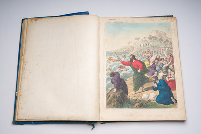 Nicolas Henri Jannin (1816-...): 'Histoire Sainte' and 'Histoire de N. S. J&eacute;sus-Christ', 64 coloured lithographs, Librairie L. Hachette, ca. 1865