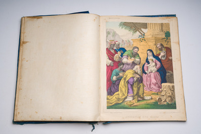 Nicolas Henri Jannin (1816-...): 'Histoire Sainte' and 'Histoire de N. S. J&eacute;sus-Christ', 64 coloured lithographs, Librairie L. Hachette, ca. 1865