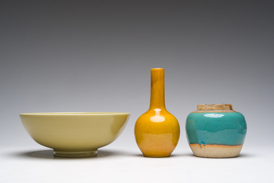 Seven Chinese monochrome wares, 18th/20th C.