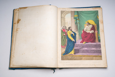 Nicolas Henri Jannin (1816-...): 'Histoire Sainte' and 'Histoire de N. S. J&eacute;sus-Christ', 64 coloured lithographs, Librairie L. Hachette, ca. 1865