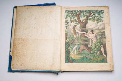 Nicolas Henri Jannin (1816-...): 'Histoire Sainte' and 'Histoire de N. S. J&eacute;sus-Christ', 64 coloured lithographs, Librairie L. Hachette, ca. 1865