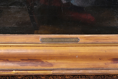 Georges Van Zevenberghen (1877-1968): Sorting the laundry, oil on canvas, dated (19)04