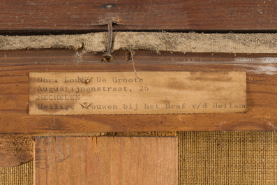 Ignace Kennis (1888-1973): Een moment van rust, olie op doek