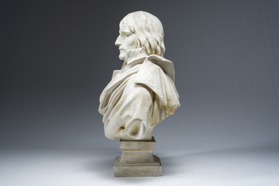 A patinated plaster bust of Napoleon Bonaparte, 19th/20th C.