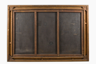 European school: The marriage of Mary and Joseph, oil on canvas, 17th C.