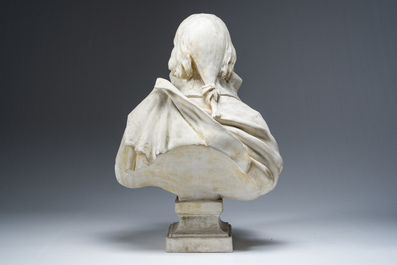 A patinated plaster bust of Napoleon Bonaparte, 19th/20th C.