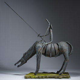 Herman Depauw (1952-1998): Don Quixote, patinated copper on a base