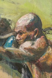 Sam Drukker (1957): The boxers, oil on canvas, dated (19)99
