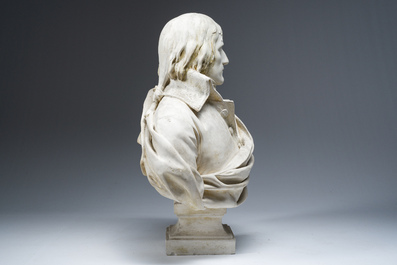 A patinated plaster bust of Napoleon Bonaparte, 19th/20th C.