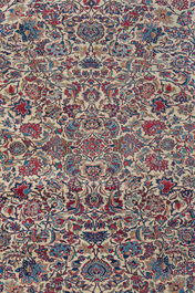 A Persian Isfahan rug with floral design, wool on silk, first half 20th C.