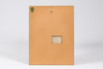 Two hand-coloured copper engravings relating to Austria and Persia and a manuscript letter, 17th/18th C.