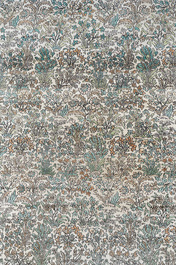 An Indian silk Kashmir rug with floral design, 20th C.