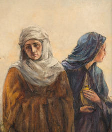 Ignace Kennis (1888-1973): Een moment van rust, olie op doek