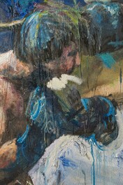 Sam Drukker (1957): The boxers, oil on canvas, dated (19)99