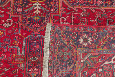 A Persian Heriz rug with 'Ahar' design, wool on cotton, 20th C.