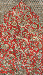 A Persian Qom (Qum/Ghom) silk rug with 'Mihrab' design, 20th C.