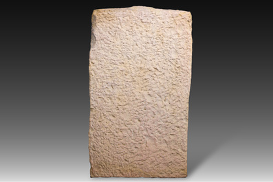 A fine Indian sandstone 'Buddha Shakyamuni' stele, probably Sarnath region, late Gupta period, 5th/6th C.