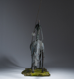 Herman Depauw (1952-1998): Don Quixote, patinated copper on a base