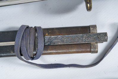 Vijf Japanse katana, 19de/20ste eeuw