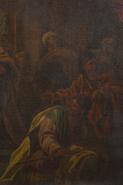 European school: The marriage of Mary and Joseph, oil on canvas, 17th C.