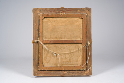 French or Belgian school, in the manner of Alice Frey (1895-1981): Recreation on the banks of the river, oil on canvas, 20th C.