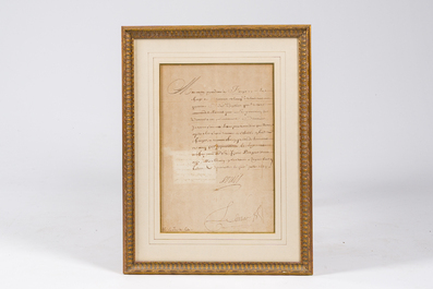 Two hand-coloured copper engravings relating to Austria and Persia and a manuscript letter, 17th/18th C.