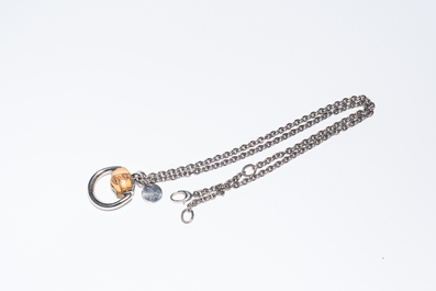 A silver Gucci necklace, a Maserati 'Potenza' wristwatch and a Grovana 'Swiss Alpine Military' wristwatch, 20th/21st C.