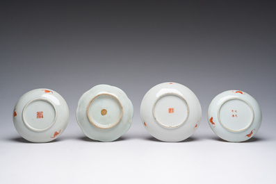 A varied collection of Chinese famille rose and qianjiang cai porcelain, 19th/20th C.