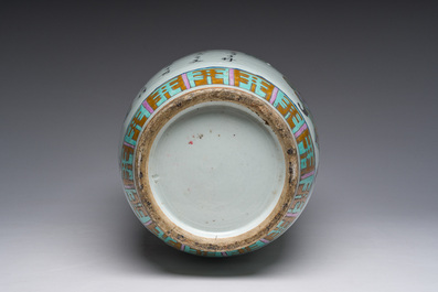 A Chinese famille rose 'flower baskets' vase, 19th C.