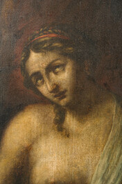 European school: The penance of Mary Magdalene, oil on canvas, ca. 1700