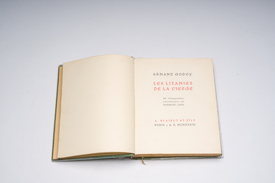 Armand Godoy (1880-1964): 'Les litanies de la Vierge', with 48 colour lithographs by Mariette Lydis, A. Blaizot et Fils, Paris, 1934