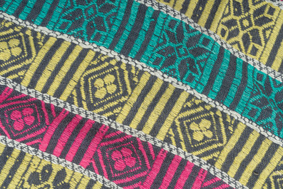 A Northeast Indian handwoven tribal textile with geometric design, Nagaland/Manipur, first half 20th C.