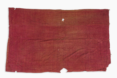 A rare 'Jap-kapda' or Indian ritual cloth with one continuous Sanskrit mantra, Gujarat, late 19th C.