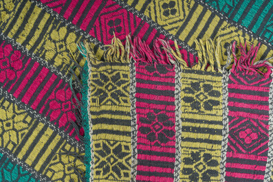 A Northeast Indian handwoven tribal textile with geometric design, Nagaland/Manipur, first half 20th C.