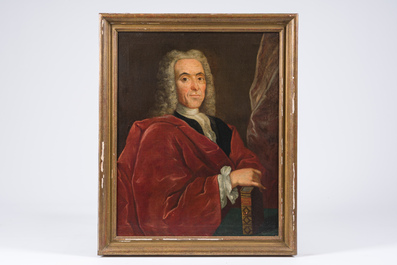 Flemish school: Portrait of Pieter-Jan van Hille, oil on canvas, 18th C.
