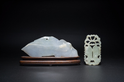 Three Chinese hardstone carvings, 19th/20th C.