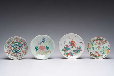 A varied collection of Chinese famille rose and qianjiang cai porcelain, 19th/20th C.