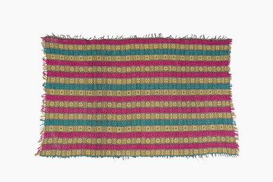 A Northeast Indian handwoven tribal textile with geometric design, Nagaland/Manipur, first half 20th C.