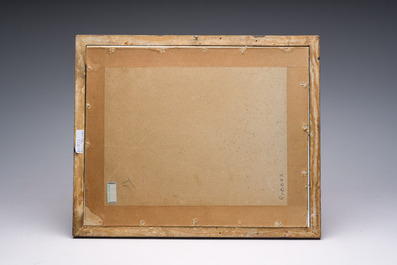 Anna De Weert (1867 - 1950): Farmyard in summertime, pastel and pencil on paper