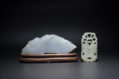 Three Chinese hardstone carvings, 19th/20th C.