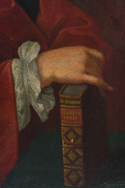 Flemish school: Portrait of Pieter-Jan van Hille, oil on canvas, 18th C.