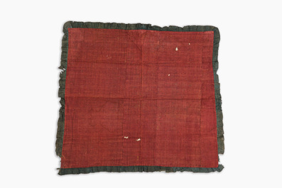 A rare Indian Jain cloth with a hand-drawn priestly cosmogram, Gujarat, early 20th C.