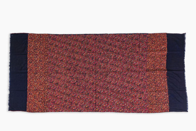 An Indian handwoven wool pashmina shawl with 'Paisley' design, Kashmir, second third 20th C.