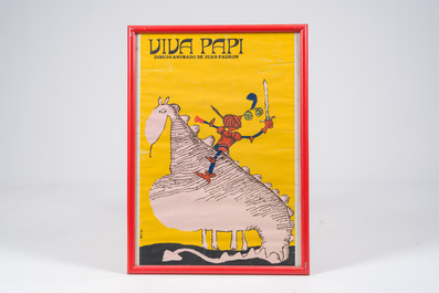 Eduardo Mu&ntilde;oz Bachs (1937-2001): Colour poster for the animation movie Viva Papi, dated (19)82
