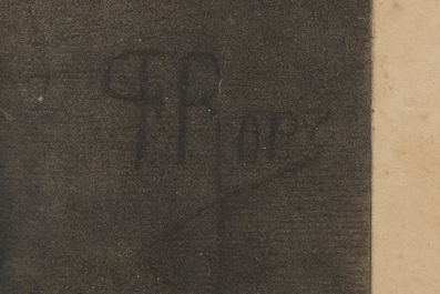 F&eacute;licien Rops (1833-1898): 'La marchande de krekels', heliography