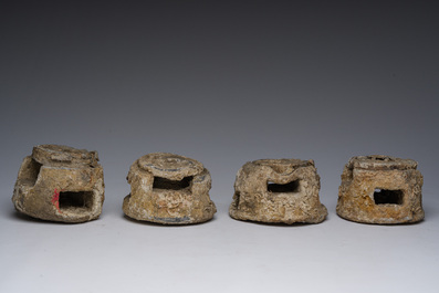 Four weights used for the 'ingegno' or 'croce dei corallari' during the 'lacoralera' or coral fishing, probably Roman period
