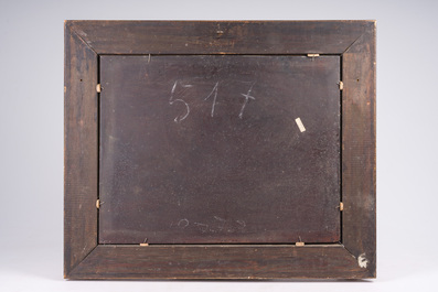 Ferdinand I De Braekeleer (1792-1883): Int&eacute;rieur d'auberge, huile sur panneau